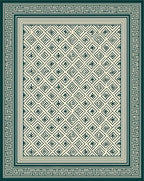 Classic Diamond Lattice Border Design Rug