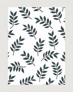 Modern Leaf Patterned Contemporary Rug
