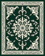 Elegant Floral Scrollwork Decorative Rug
