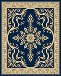 Classic Floral Scroll Pattern Rug