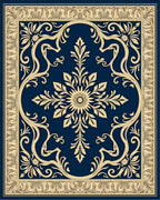 Classic Floral Scroll Pattern Rug