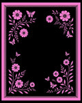 Pink Butterflies With Floral Accents Rug