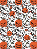 Spooky Jack O Lantern Vine Delight Rug
