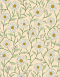 Daisies Botanical Whimsical Pattern Rug