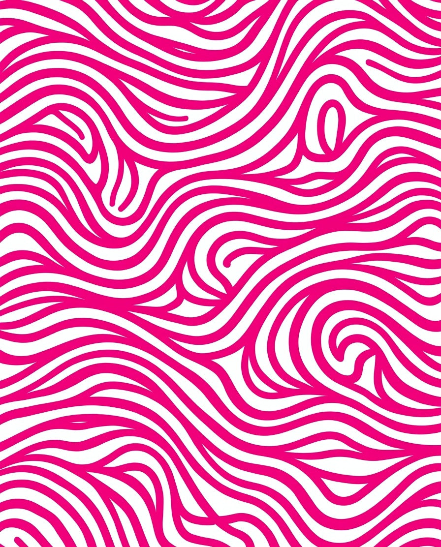 Vibrant Pink Swirl Abstract Pattern Rug