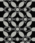 Abstract Geometric Black and Grey Design Rug