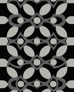 Abstract Geometric Black and Grey Design Rug