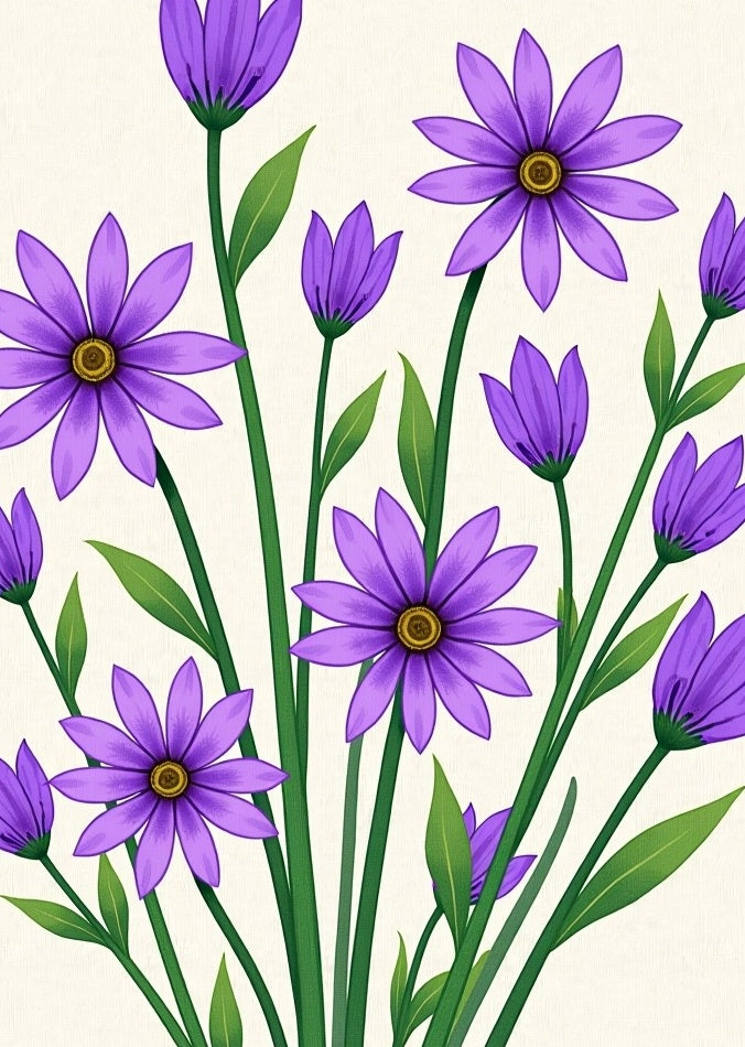 Purple Daisy floral design Rug