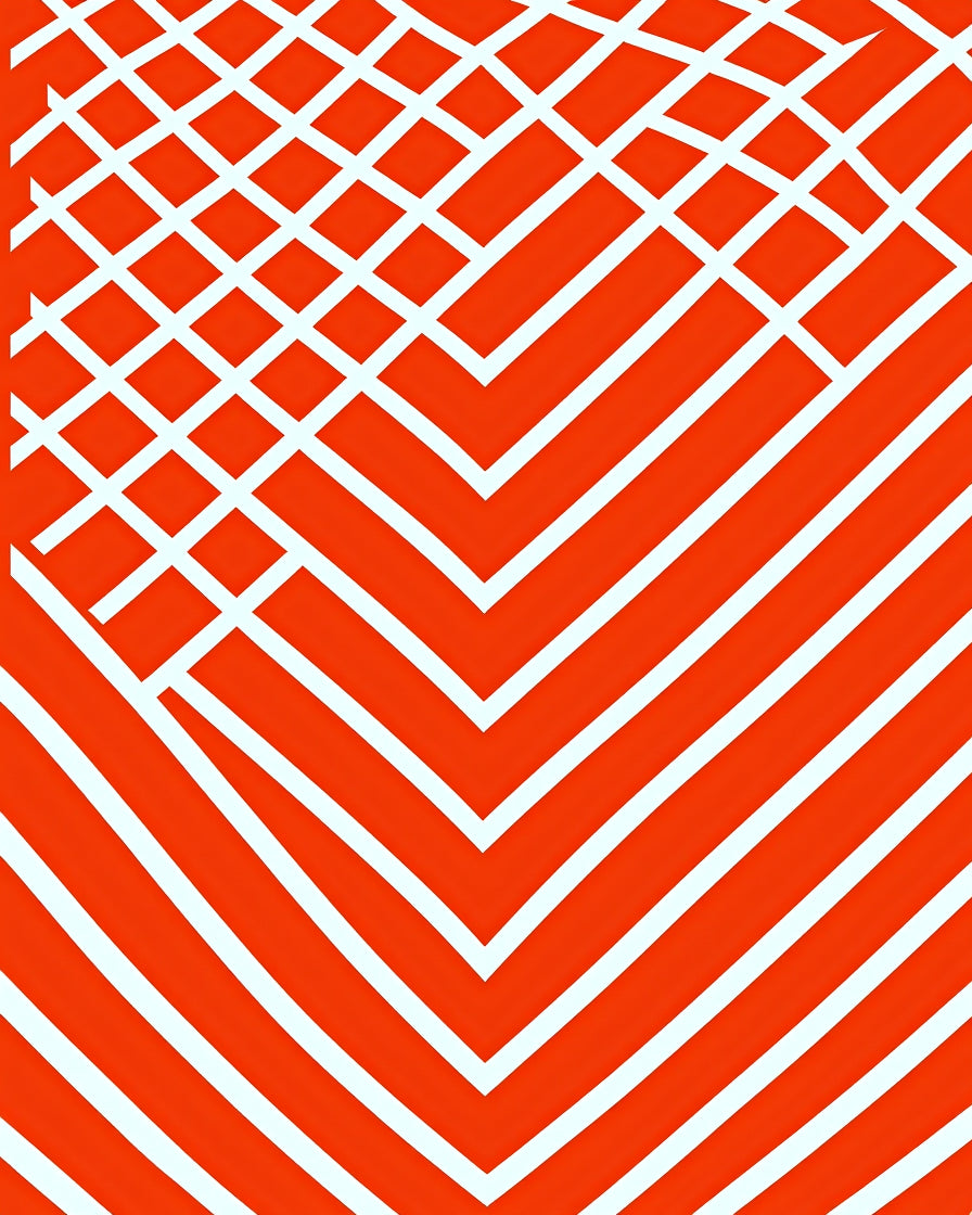 Bold White Lines Geometric Rug
