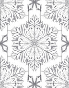 Ornate Gray Floral Medallion Square Rug