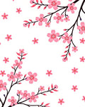 Pink Cherry Blossom Branch Pattern Rug
