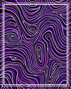 Purple Swirl Abstract Lines Rug