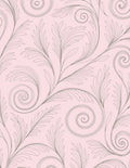 Elegant Pink Floral Swirl Pattern Rug