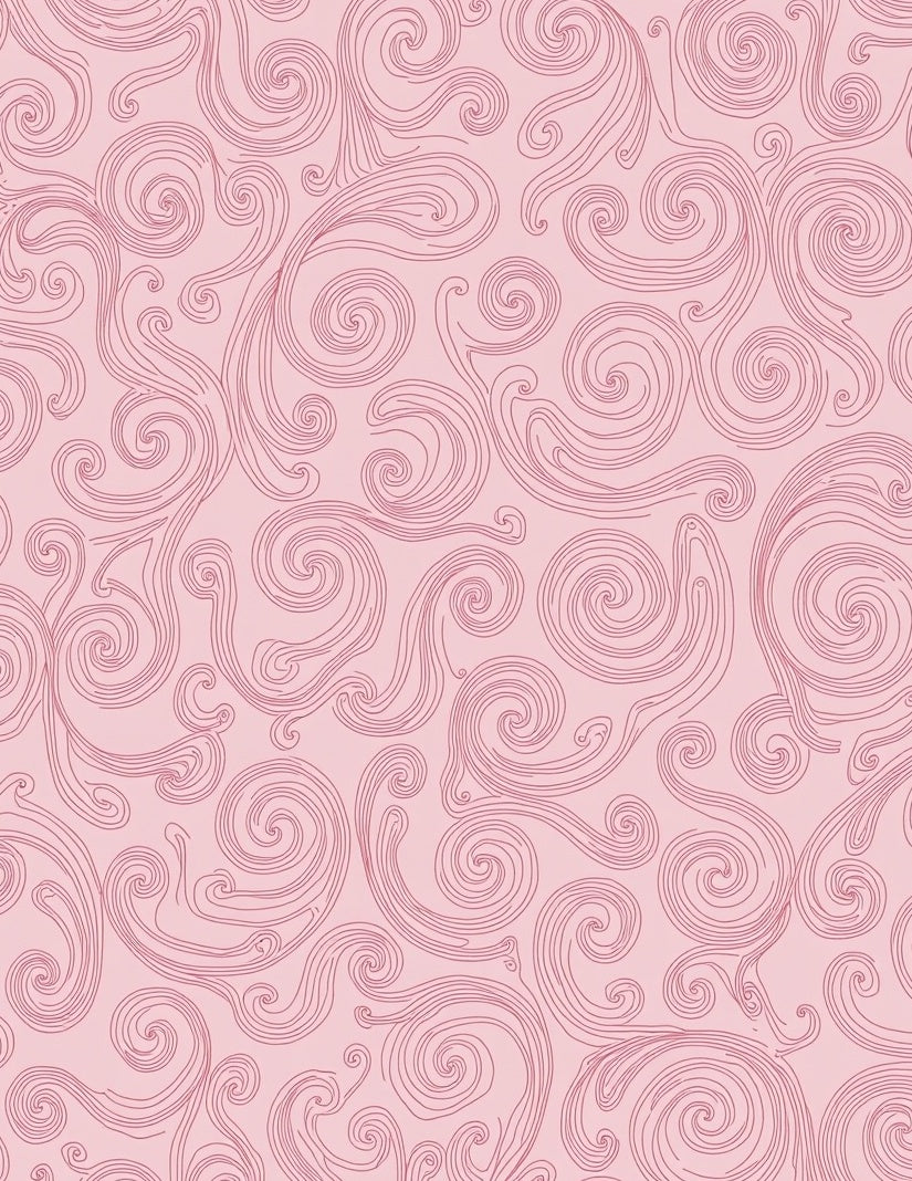 Pink Swirl Abstract Pattern Design Rug