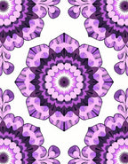 Radiant Purple Mandala Pattern Decor Rug