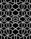 Geometric Black White Lattice Design Rug