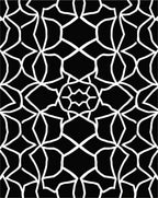 Geometric Black White Lattice Design Rug