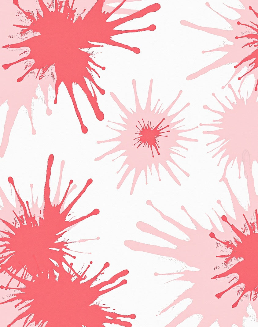 Coral Splatter Splash Pattern Rug