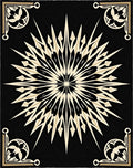 Ornate Starburst With Floral Accents Rug