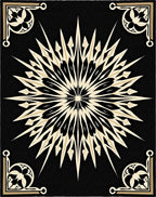 Ornate Starburst With Floral Accents Rug
