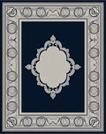 Classic Navy Ivory Ornamental Design Rug