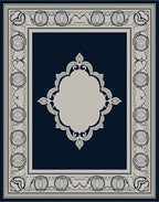 Classic Navy Ivory Ornamental Design Rug