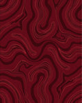 Deep Red Swirl Pattern Design Rug