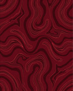 Deep Red Swirl Pattern Design Rug