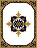 Ornate Floral And Border Design Rug