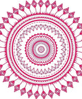 Intricate Mandala Pattern Red Design Rug