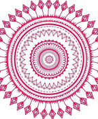 Intricate Mandala Pattern Red Design Rug