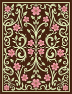 Floral Vine Classic Brown Rug