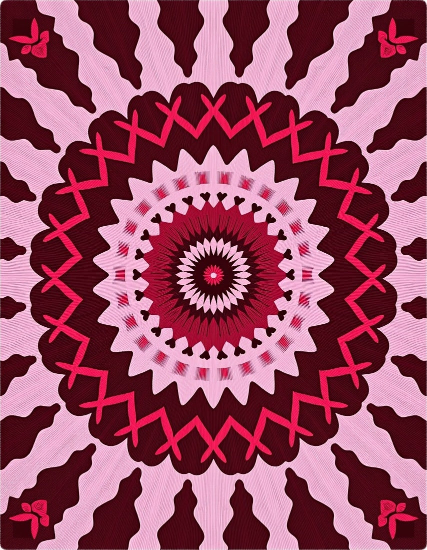 Floral Mandala Patterned Rug