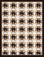 Geometric Flower Blossom Pattern Rug