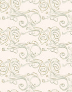 Elegant Floral Swirl Pattern Rug