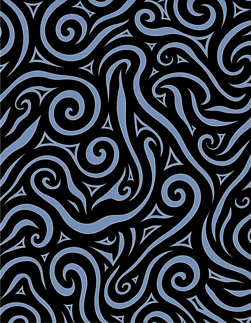 Abstract Swirls Triangles Pattern Rug