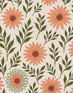 Floral And Leaf Pattern Design Rug