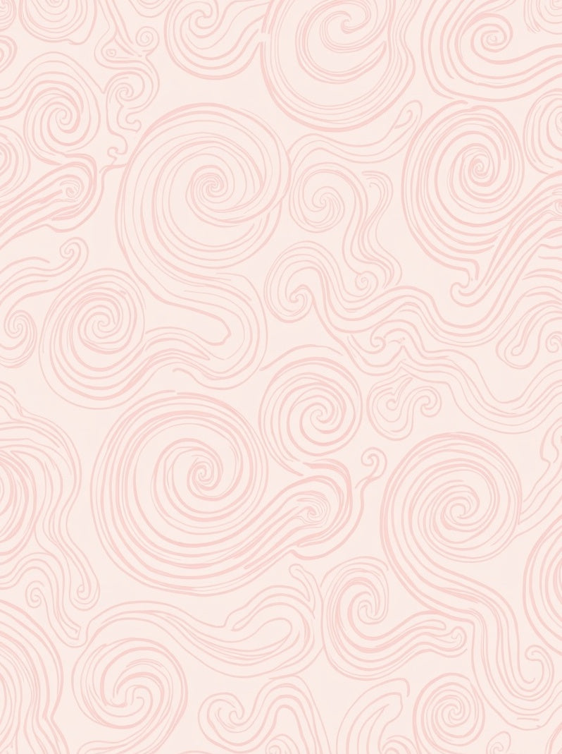 Soft Pink Swirl Pattern Design Rug