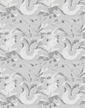 Monochromatic Floral Swirl Pattern Rug