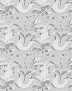 Monochromatic Floral Swirl Pattern Rug