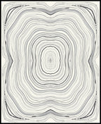 Concentric Lines Abstract Pattern Rug