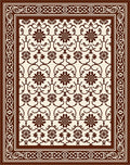 Ornate Floral Vines Pattern Rug
