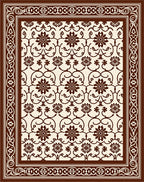 Ornate Floral Vines Pattern Rug