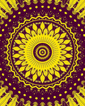 Bold Yellow Sunflower Mandala Design Rug