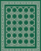 Intricate Circular Pattern With Border Design Rug