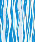 Graphic Blue White Wavy Lines Rug