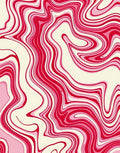 Swirling Shades Red Cream Pattern Rug