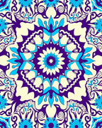 Mandala Floral Pattern with Rich Tones Rug