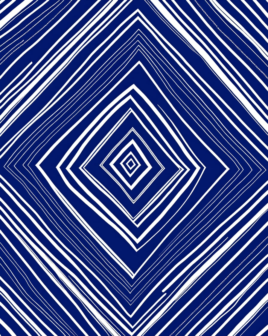 Concentric Diamond Stripes Design Rug