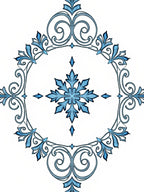 Elegant Blue Floral Medallion Rug